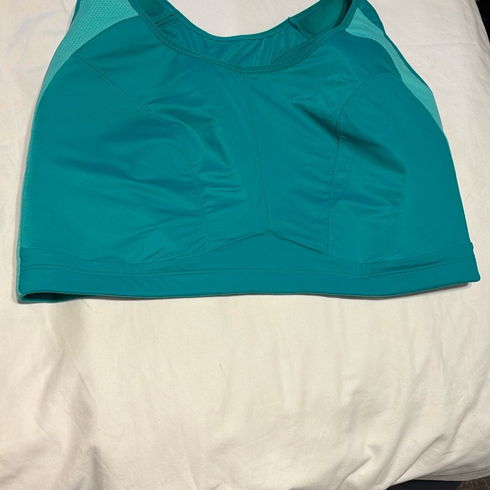 1st & Curve Racerback Sports Bra in Green